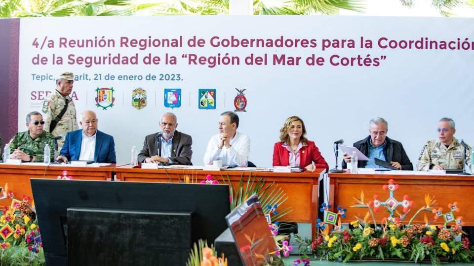 Acuerdan trabajo conjunto en materia de seguridad gobernadora y gobernadores de la región del Mar de Cortés