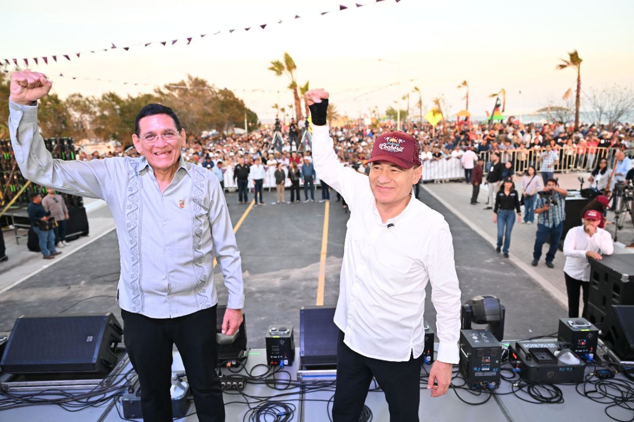 - El mandatario estatal informó que el inicio de los trabajos de la segunda etapa del malecón está programado para mayo de 2026, como parte de una visión integral para consolidar a Playa El Cochórit como un destino atractivo, accesible y competitivo en la región.