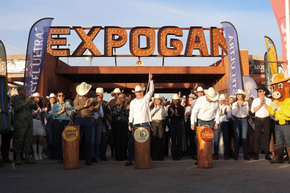El mandatario dió inicio a las actividades de la ExpoGan Sonora 2026 que se realizará del 22 de abril al 17 de mayo, con conciertos, palenque, teatro del pueblo, atracciones mecánicas, gastronomía y actividades ganaderas para toda la familia.